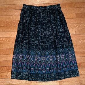 Handmade One Of A Kind Beautiful Paisley Dark Academia Calf Length Skirt Medium